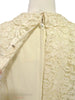 60s Cream Lace Mini Shift Dress - sm, med