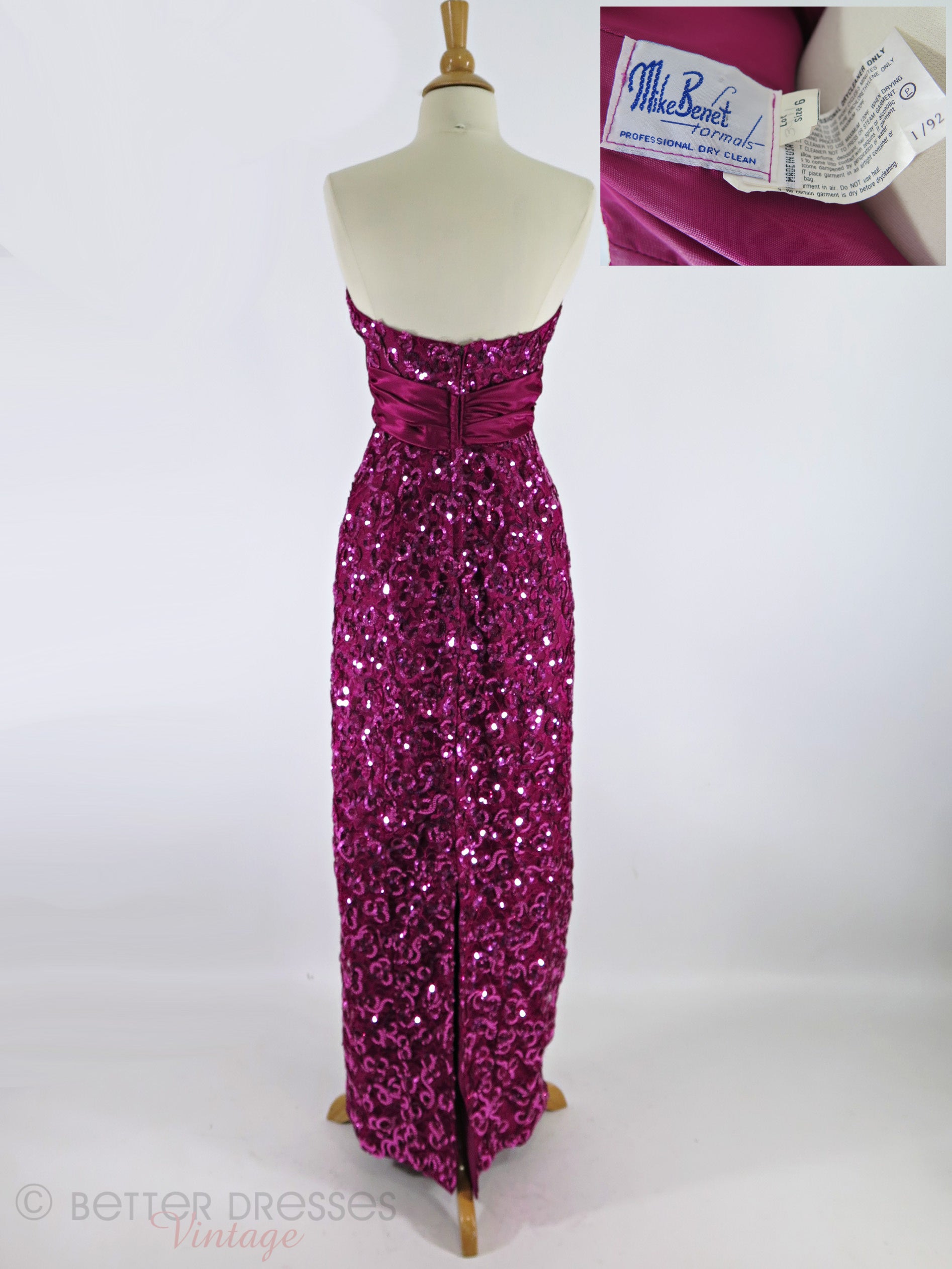 Vintage Strapless Sequined Evening Gown Better Dresses Vintage Vintage Strapless Sequined Evening Gown Better Dresses Vintage
