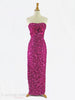 Vintage Fuchsia Strapless Dress - full view