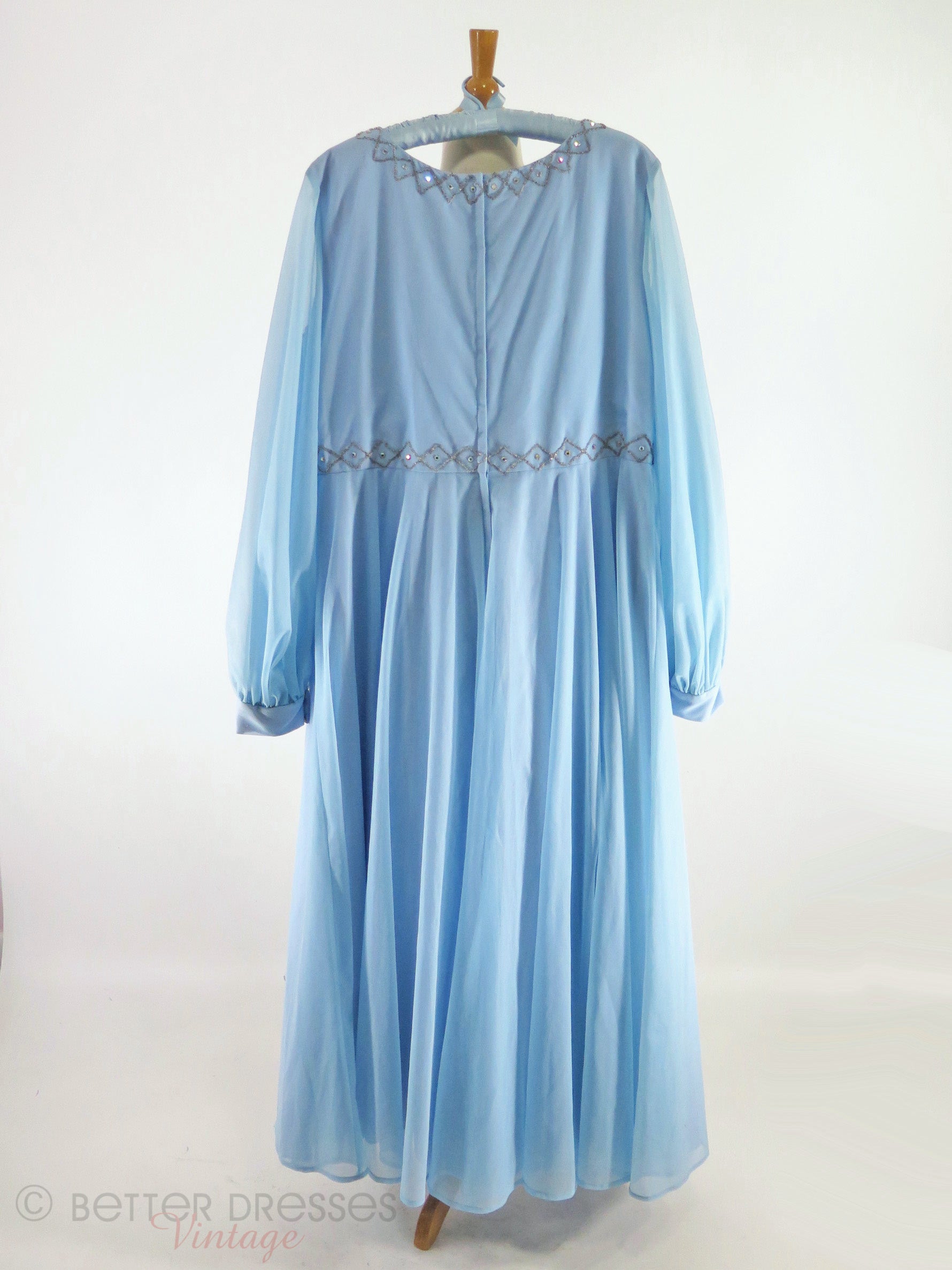 60s Light Blue Long Sleeve Gown Better Dresses Vintage 60s Light Blue Long Sleeve Gown Better Dresses Vintage