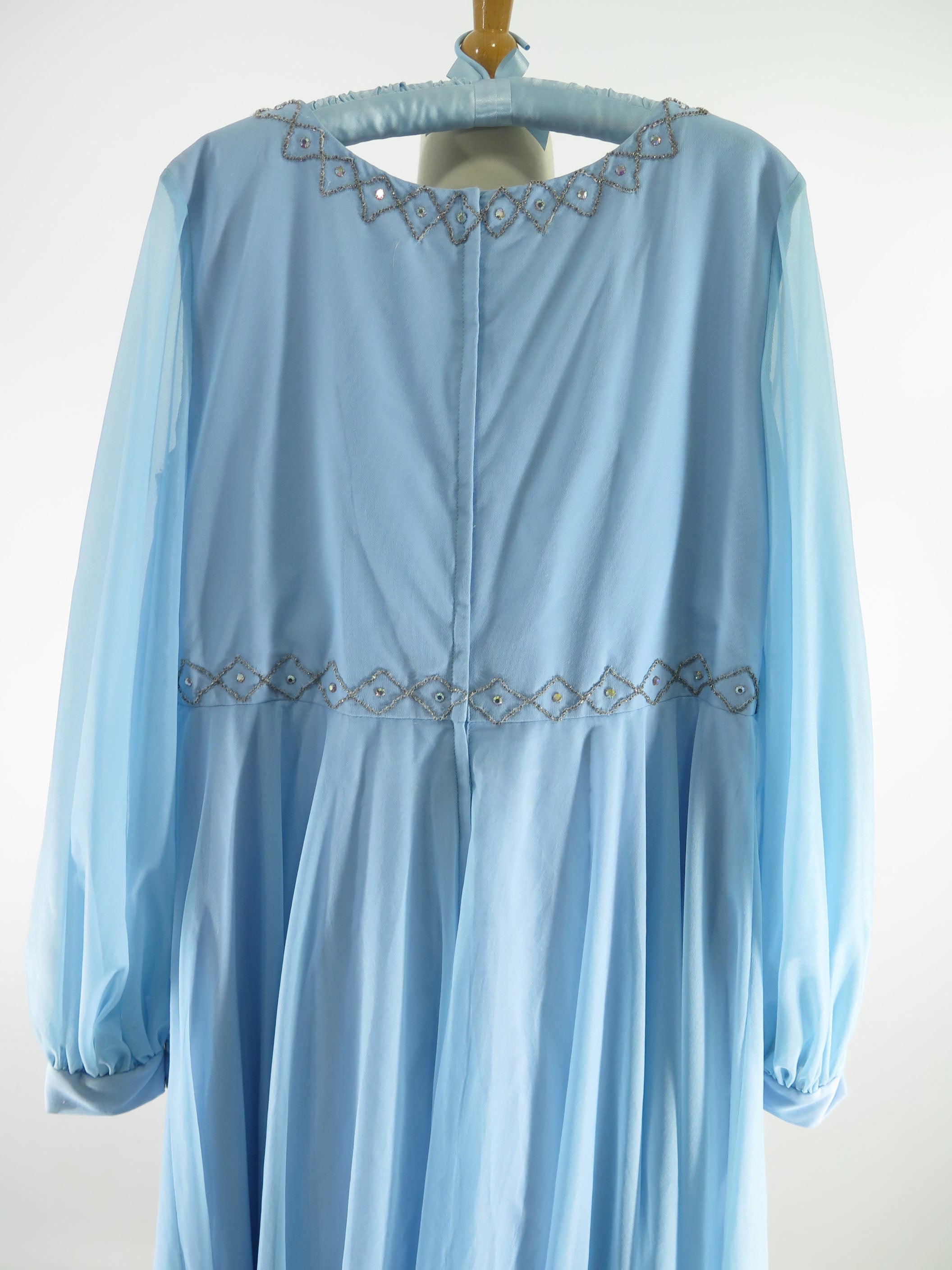 60s Light Blue Long Sleeve Gown Better Dresses Vintage 60s Light Blue Long Sleeve Gown Better Dresses Vintage