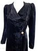 30s Black Velvet Dressing Gown