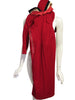 50/60s Red Wool Wiggle Dress - interior