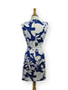 60s/70s Shift Dress in Blue and White
