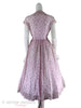 1950s silk shirtwaist dress back view