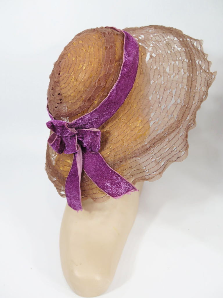 30s sun hat - back view