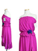 80s Fuchsia top and skirt set
