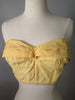 50s crop top in yellow cotton