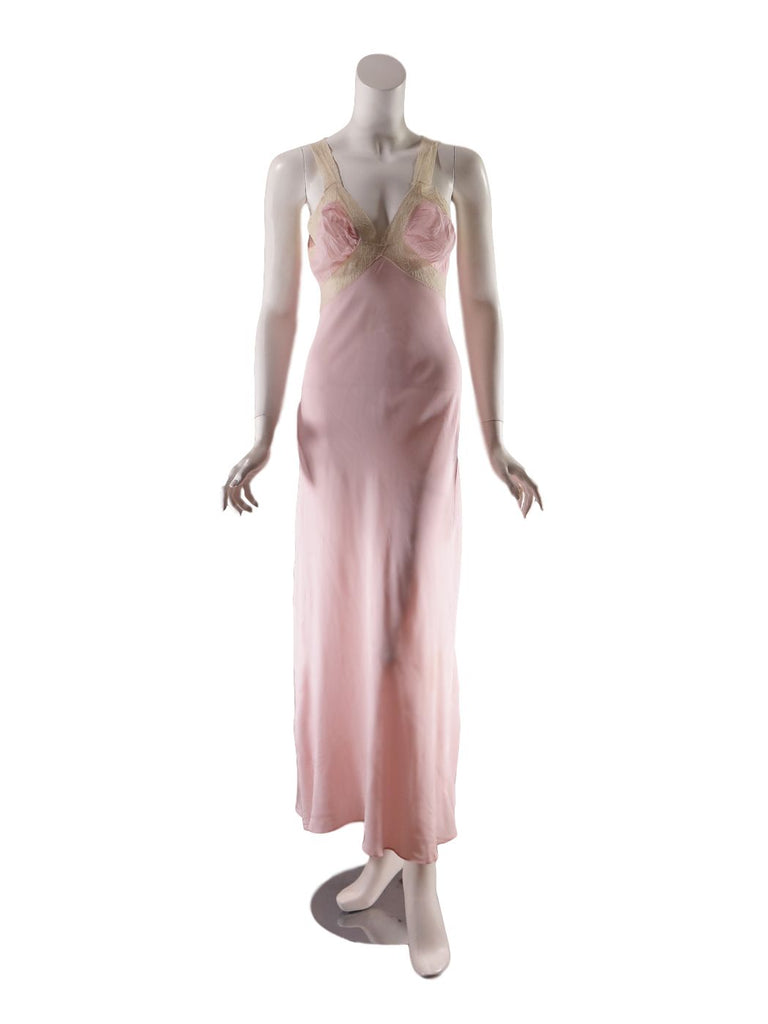 30s or 40s rayon nightgown