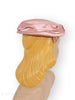 back view of 1950s pink hat