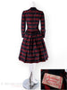 1950s plaid dress back view with Parklane Juniors label