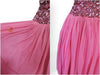 Robe de soirée à paillettes rose vif des années 50/60