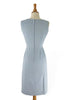 back view of 50s/60s light blue sheath dress