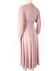 back angle view of 70s mauve dress