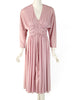 closer front view of 70s or early 80s mauve pink dress