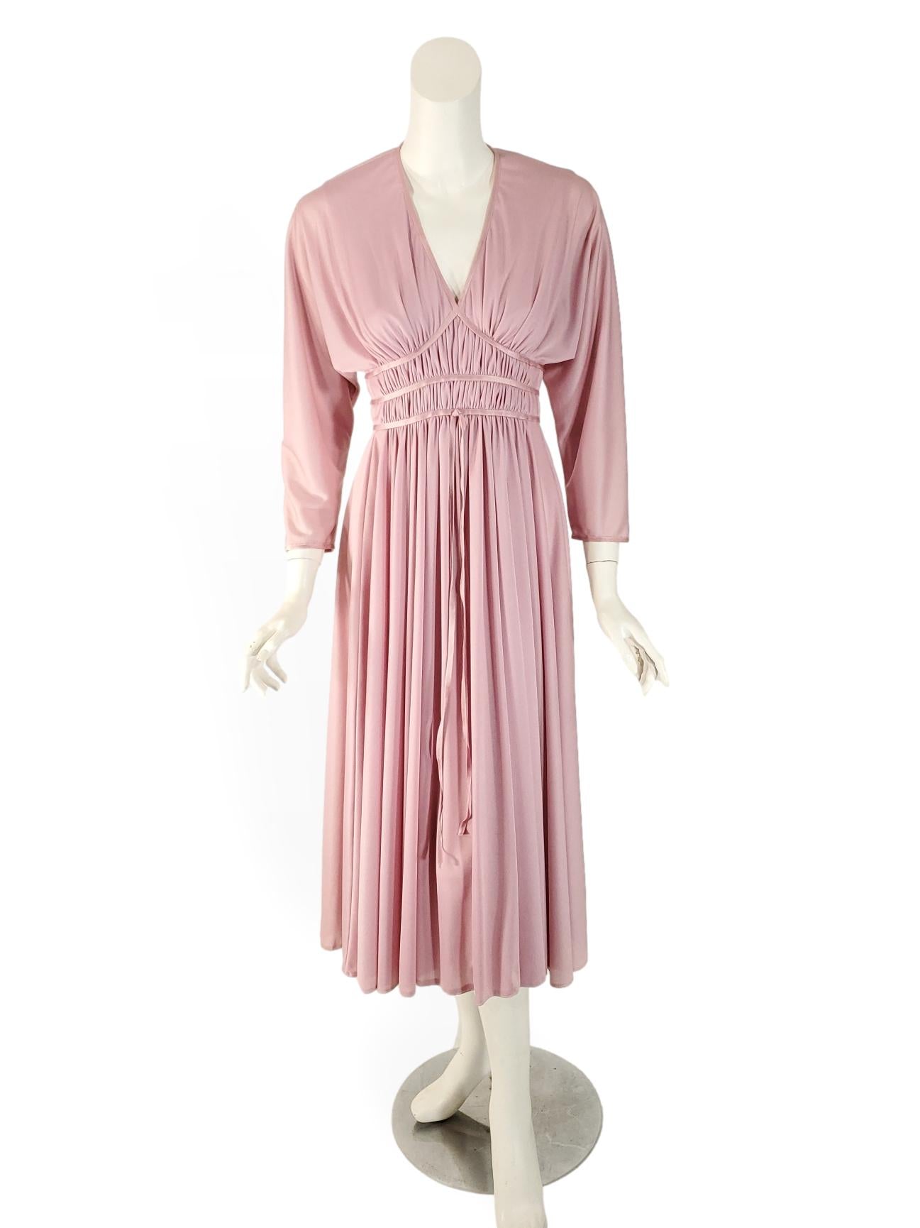 70s/80s Jerry Silverman Goddess Dress in Mauve Pink - sm – Better