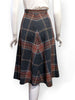 70s A-line plaid skirt back view