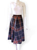 70s A-line plaid skirt - closer view