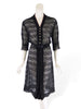 40s Black Lace Dress - shown with added belt