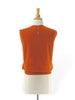 back view of vintage 60s pumpkin color sweater vest