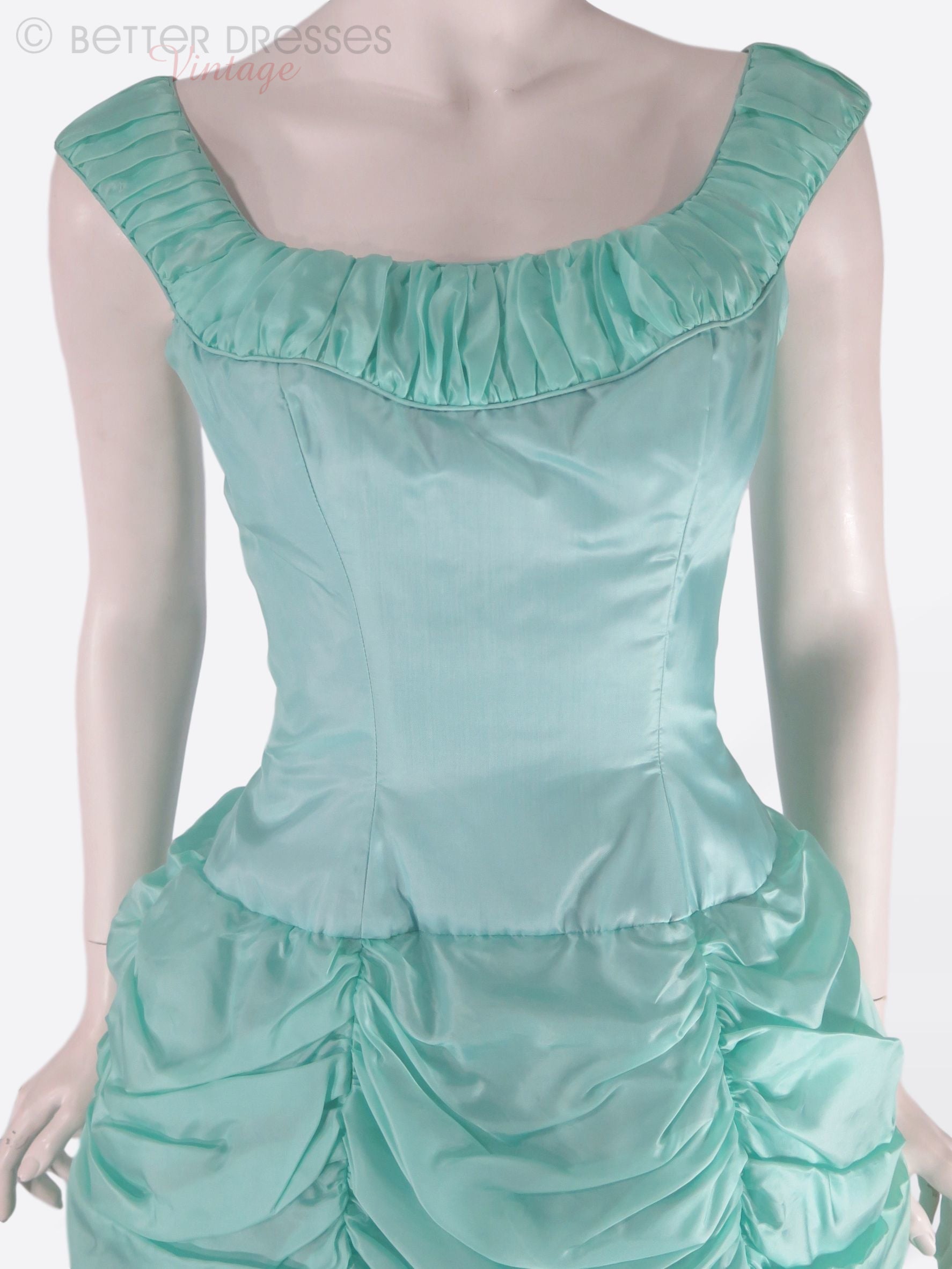 60s Gown in Aqua by Mike Benet Formals - xs, sm 60s Gown in Aqua by Mike Benet Formals - xs, sm
