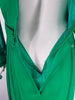 60s Green Chiffon Gown - closure detail
