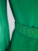 60s Green Chiffon Gown - detail