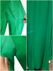 60s Green Chiffon Gown - flaws