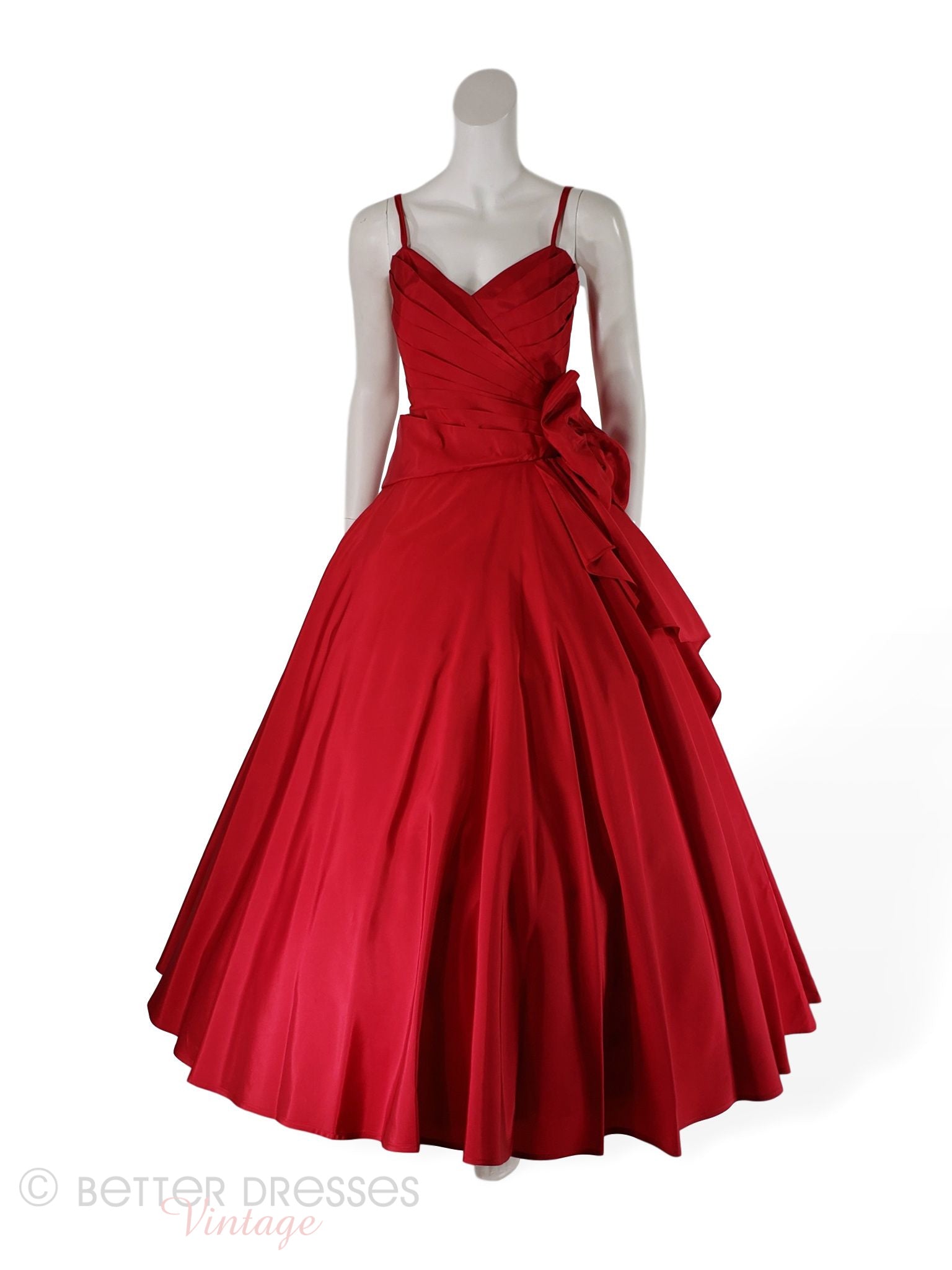 80s Ball Gown in Red Taffeta Better Dresses Vintage 80s Ball Gown in Red Taffeta Better Dresses Vintage