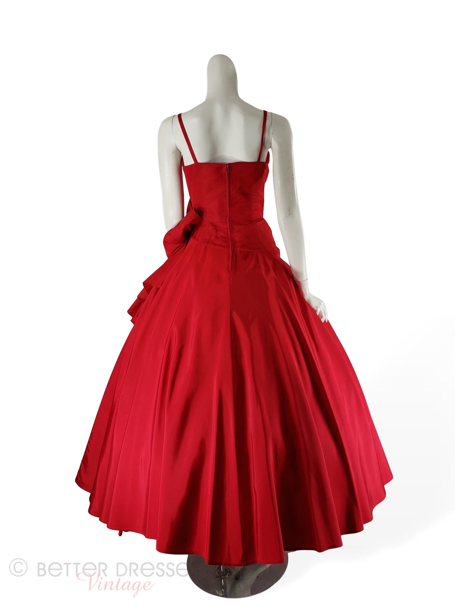 80s red dress Sexy vintage maroon/lipstick velvet bodycon Satin and taffeta fabric 80s Ball Gown in Red