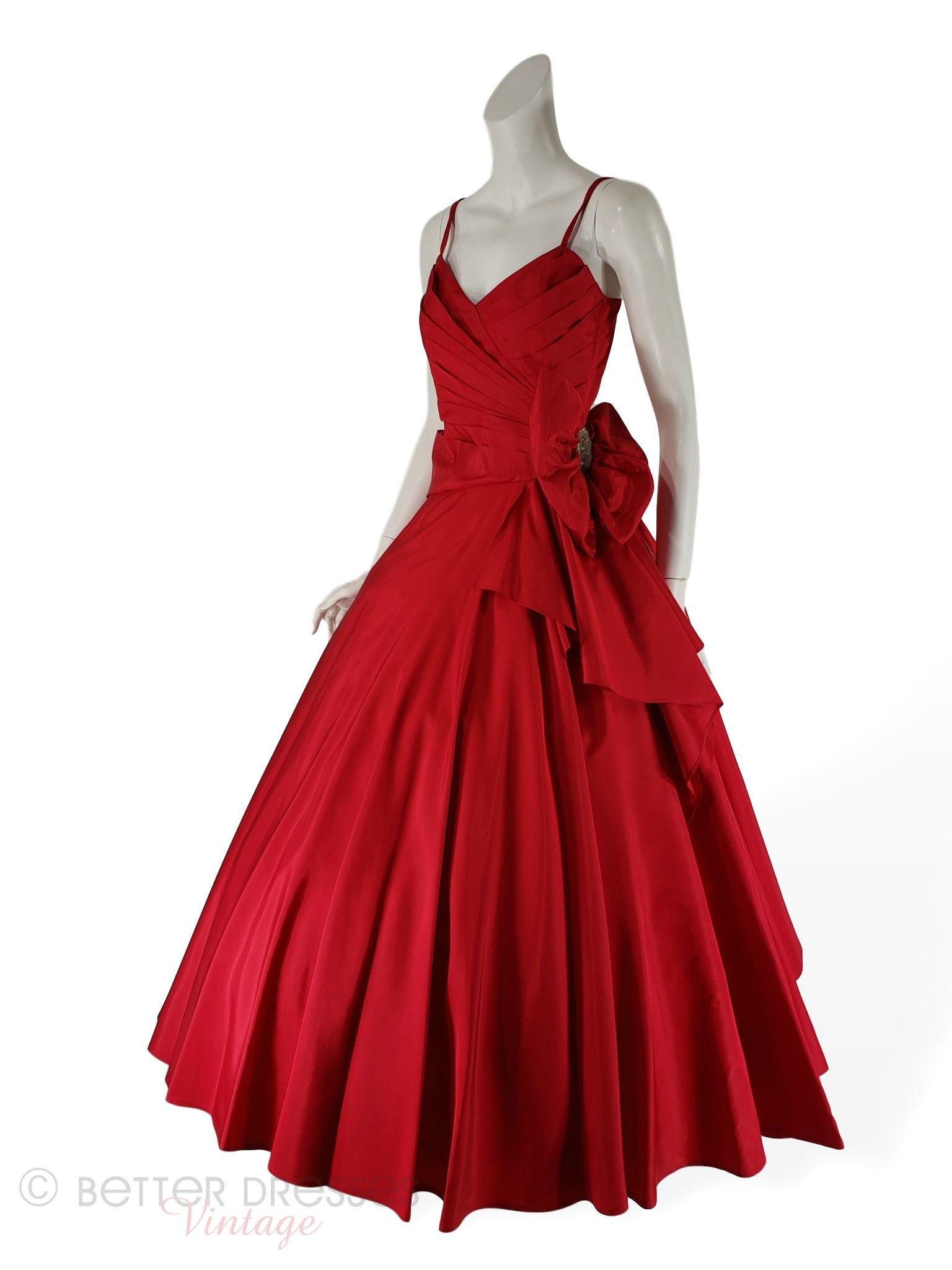 80s Ball Gown in Red Taffeta – Better Dresses Vintage 80s Ball Gown in Red Taffeta – Better Dresses Vintage