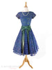 50s Blue Lace Party Dress