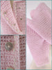 Cardigan style années 50 en crochet rose