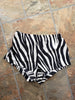 Short booty taille haute à imprimé zèbre des années 80