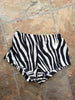 80s Zebra Print High-Waisted Booty Shorts
