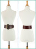 Front and back views of 80s leather belt
