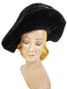 40s Wide Brim Velvet hat