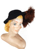 40s Bella Buchanan Gunn Fur Felt Hat