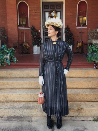 Black and White Antique Dress, as worn