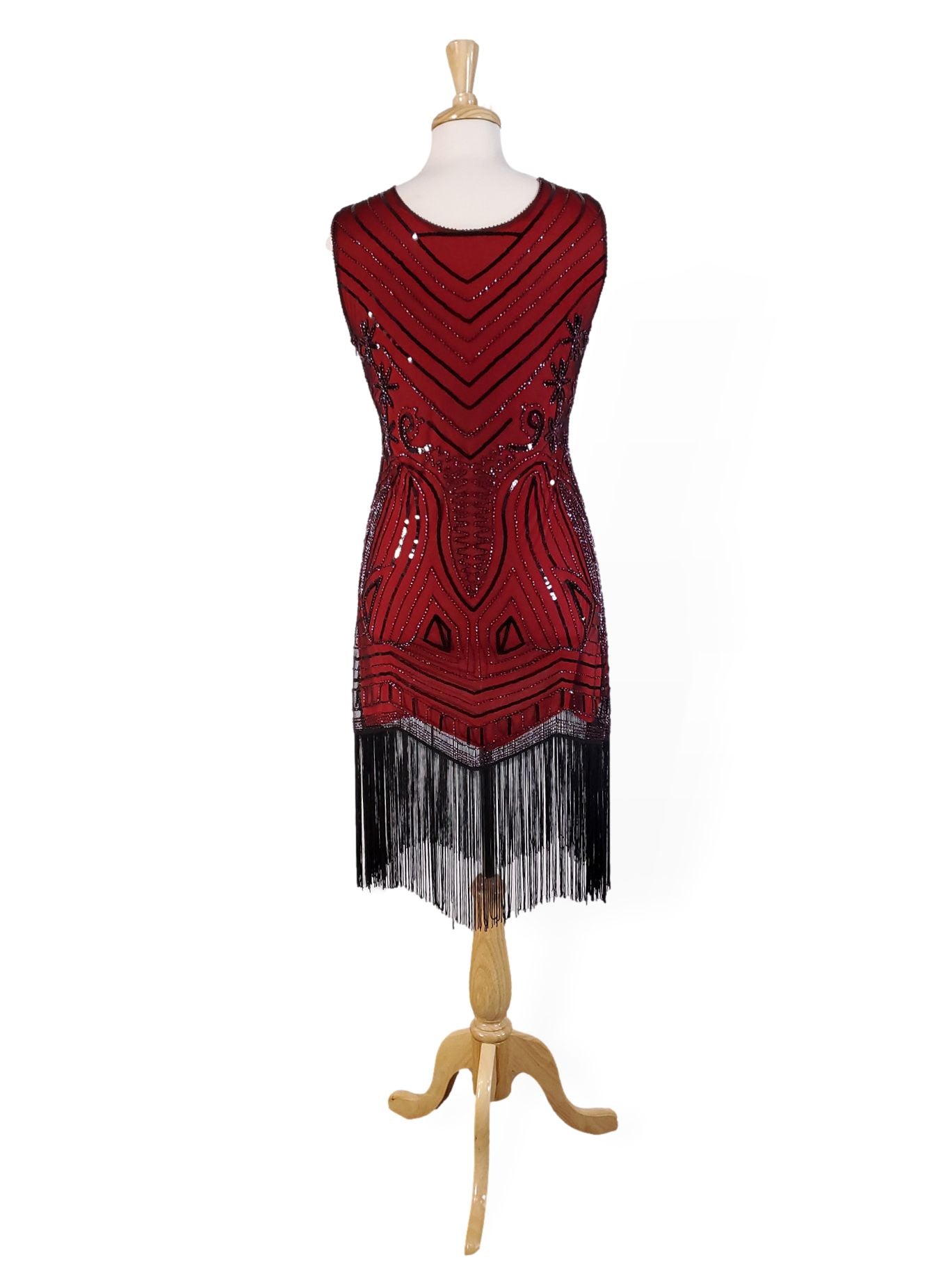 1920's Black Fringe Flapper Dress 2XL Size 24-26 and XL Size 20-22 -  Abracadabra Fancy Dress