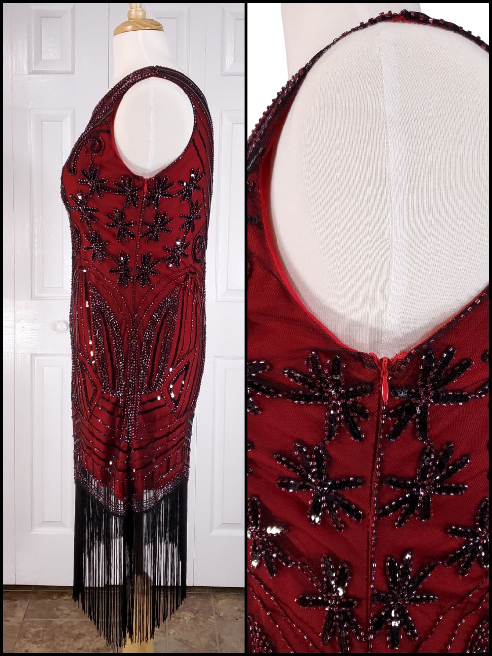 1920s Sheer Navy Silk Flapper Dress – petrune