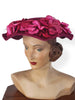 Angle view of 1940s/1950s Platter Hat