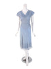 1930s Dress in Blue Silk Chiffon