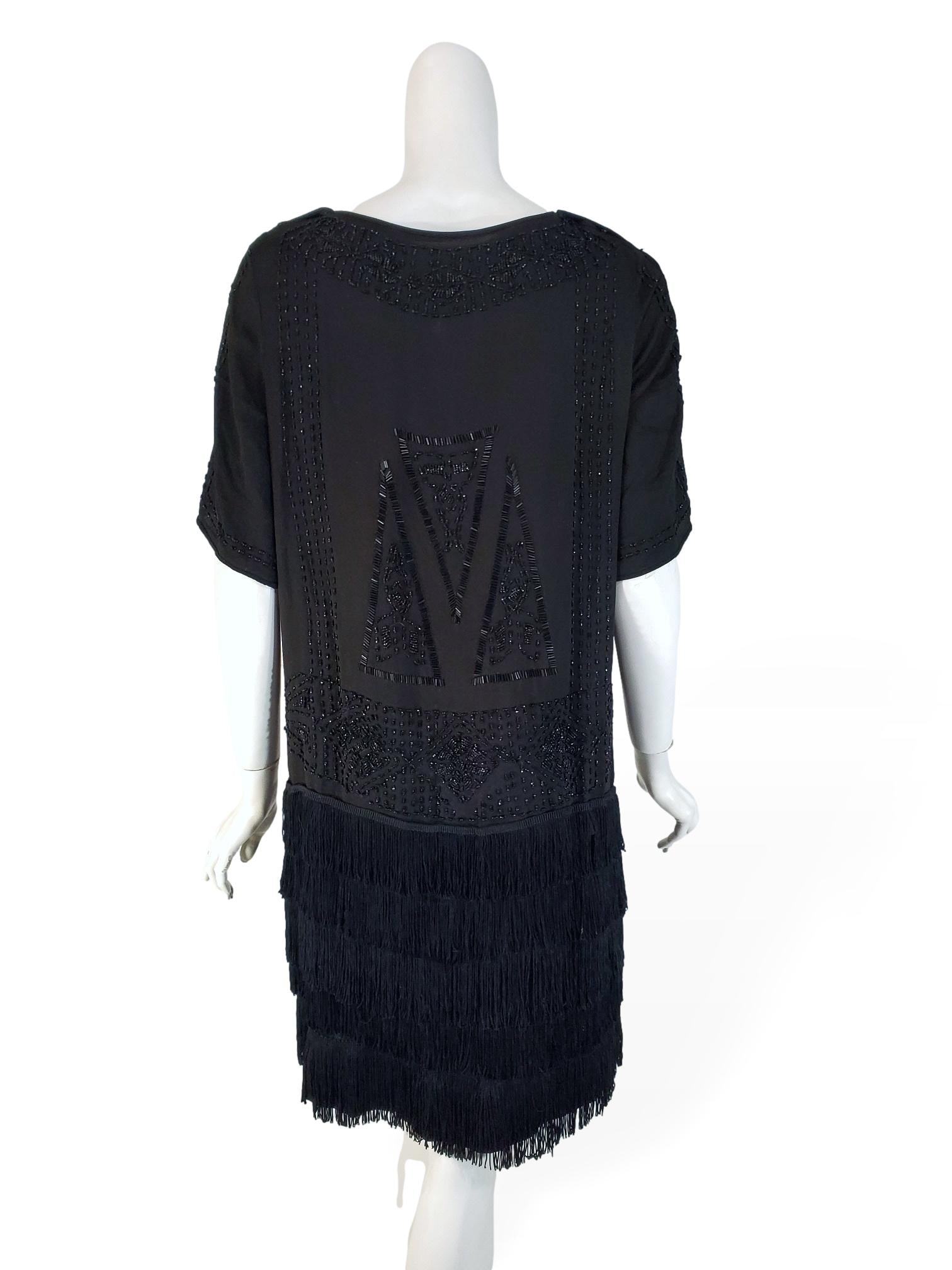 20s Beaded and Fringed Flapper Dress - sm, med Better Dresses Vintage 20s Beaded and Fringed Flapper Dress - sm, med Better Dresses Vintage