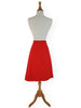 1970s Appliqued Red Twill A-line skirt - Back view