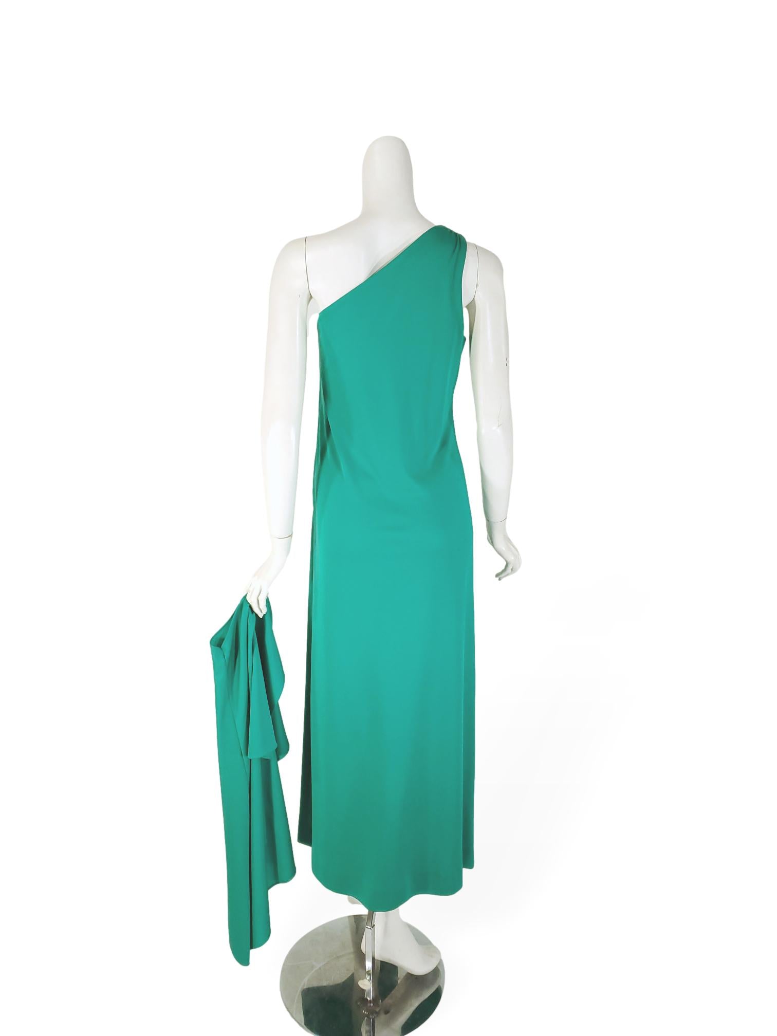 70s Green Disco Maxi Dress & Capelet Better Dresses Vintage 70s Green Disco Maxi Dress & Capelet Better Dresses Vintage