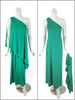 Green disco maxi with and without matching capelet