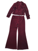 1970s pants suit, lying flat