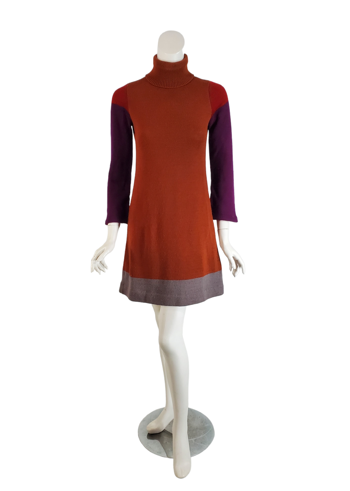 60s/70s Dorothee bis Turtleneck Minidress - SM, Med 60s/70s Dorothee bis Turtleneck Minidress - SM, Med