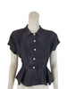 black 40s peplum top alt view